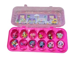 Hatchimals collectibles mini figures and case pink